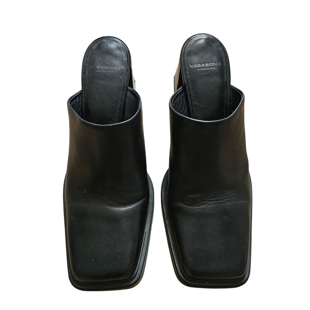 Vagabond Shoemakers Edwina Heeled Leather Mules Black Size EU41 US 11 - Picture 2 of 12